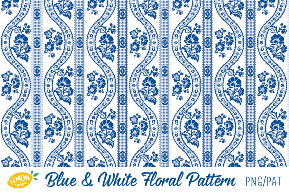 Blue White Floral Pattern Seamless: A Strategic Design Element for Creative and Commercial Use