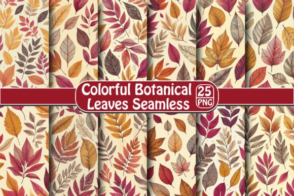 Colorful Botanical Leaves Seamless: A Versatile Design Tool for Creative Projects