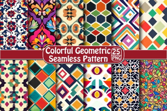 Colorful Geometric Seamless Pattern