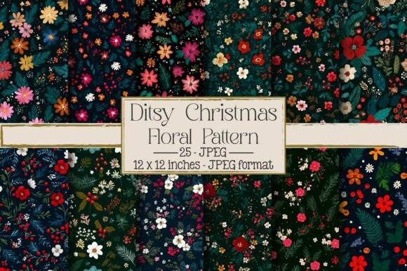 Ditsy Christmas Floral Pattern: A Timeless Design Asset for Creative Projects