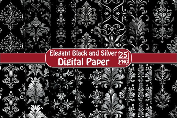 Elegant Black and Silver Pattern Design Collection