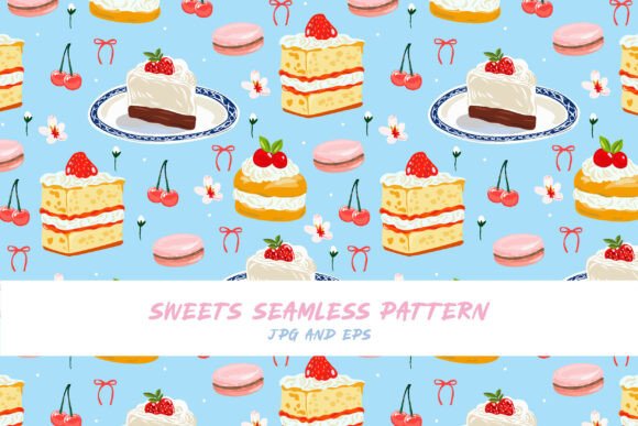 Enhancing Creativity with the Cute Dessert Seamless Vector Pattern: A Modern Design Essential