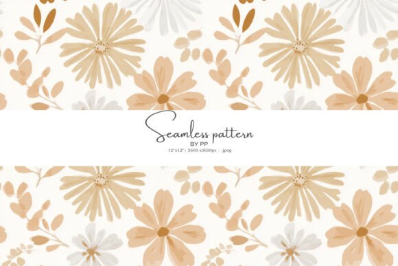 Neutral Floral Seamless Pattern: A Versatile Design Asset for Modern Creations