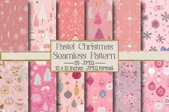 Pastel Christmas Seamless Pattern: A Versatile Design for Holiday Creativity