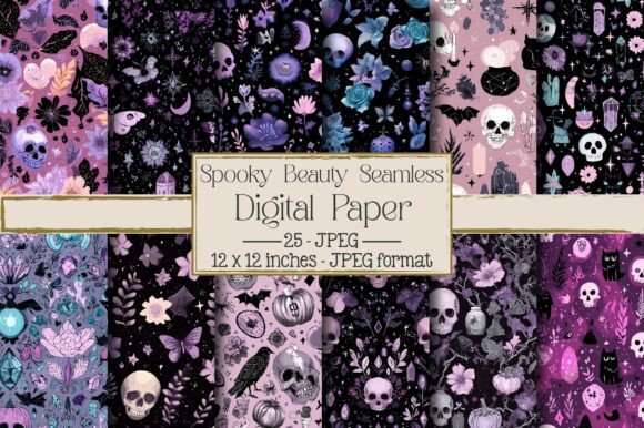 Spooky Beauty Seamless Digital Paper