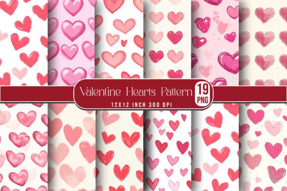 Valentine Hearts Pattern for Creative Projects