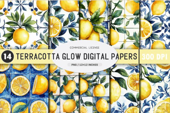 Watercolor Lemon Pattern: A Versatile Design for Creative Projects