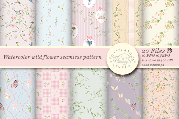 Watercolor Wild Flower Seamless Pattern: A Versatile Design Resource for Creative Projects